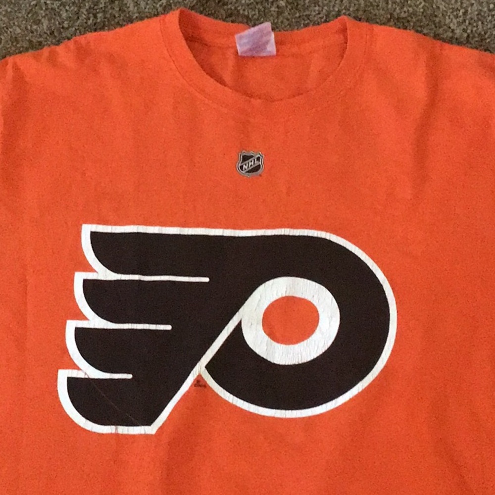 Orange NHL T-Shirt with Logo - Picture 1 of 5